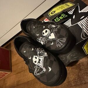 Vans Black Slip-Ons  Nightmare Before Christmas